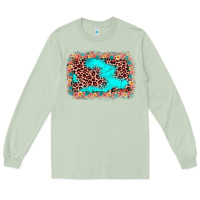 Matcha easter Leopard turquoise background Long Sleeve Tee - JahusDesignShop
