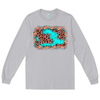 Moon Dust easter Leopard turquoise background Long Sleeve Tee - JahusDesignShop
