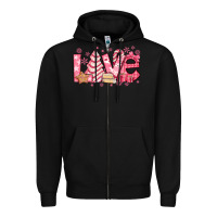 Black love pink christmas tree cake Zipper Hoodie - Jasminsmagicworld