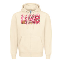 Sandshell love pink christmas tree cake Zipper Hoodie - Jasminsmagicworld