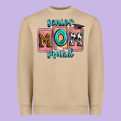 Senior Mom Squad Heavyweight Sweatshirt Designed By Zillion Design Studio