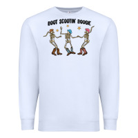 White boot scctin' boogie Premium Sweatshirt - MaliasSmallBusiness