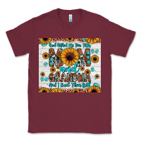 Burgundy god gifted me two titles mom and grandma and i rock them both Classic Tee - JahusDesignShop