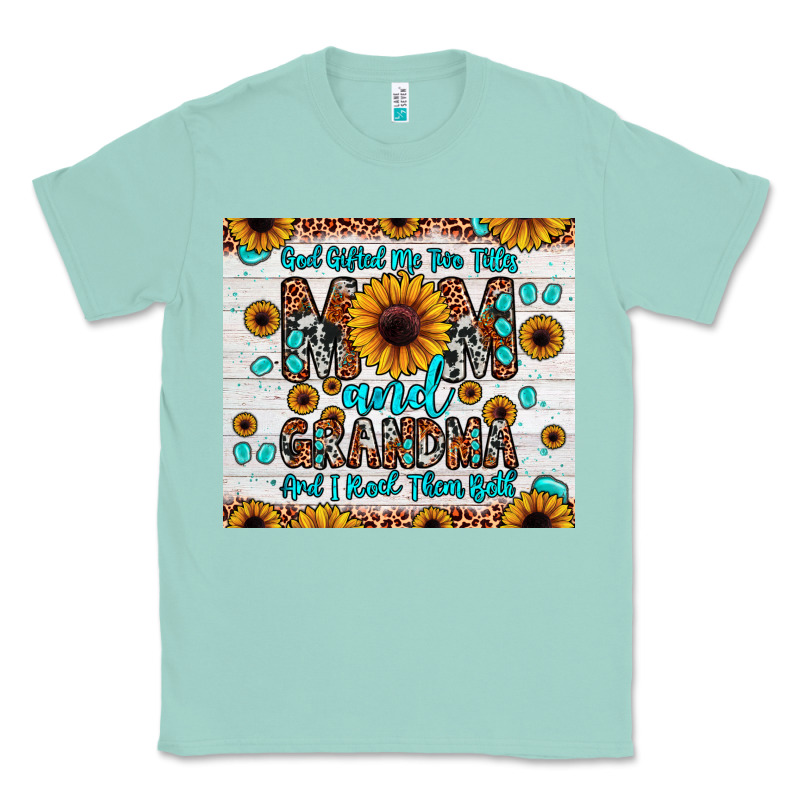 God Gifted Me Two Titles Mom And Grandma And I Rock Them Both Classic Tee by JahusDesignShop | Teevron
