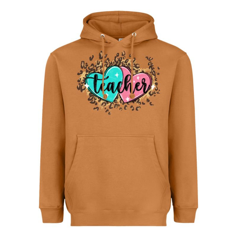 Heart Teacher Heavyweight Hoodie by MaliasSmallBusiness | Teevron