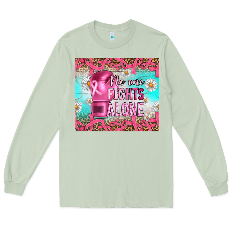Breast Cancer  No One Fıghts Alone Tumbler Long Sleeve Tee by Artiststas | Teevron