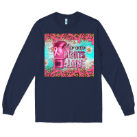 Navy Breast cancer  no one fıghts alone tumbler Long Sleeve Tee - Artiststas
