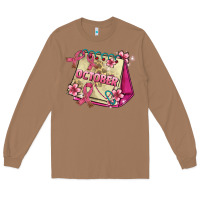 Toasted Coconut pink cancer ribbon and october calendar Long Sleeve Tee - AdoDesignShop