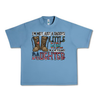 Pebble Blue I'm Not Just A Daddy's Little Girl Urban Heavy Tee - CowhideDigitalArt