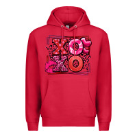 Cardinal Xoxo Valentine's Day leopard frame Premium Hoodie - LillyAllenDesigns