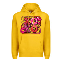 Lemon Xoxo Valentine's Day leopard frame Premium Hoodie - LillyAllenDesigns