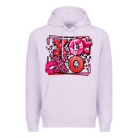Lilac Xoxo Valentine's Day leopard frame Premium Hoodie - LillyAllenDesigns