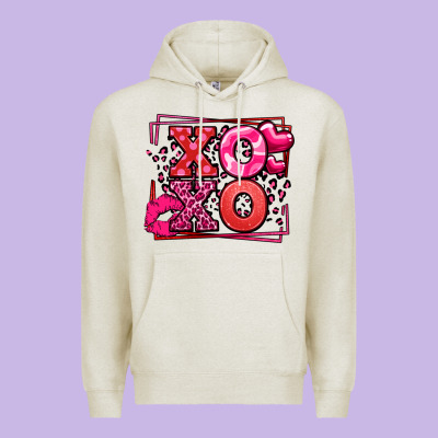 Xoxo Valentine's Day Leopard Frame Premium Hoodie Designed By Lillyallendesigns