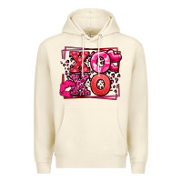 Sandshell Xoxo Valentine's Day leopard frame Premium Hoodie - LillyAllenDesigns
