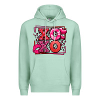 Seafoam Xoxo Valentine's Day leopard frame Premium Hoodie - LillyAllenDesigns