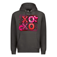Smoke Xoxo Valentine's Day leopard frame Premium Hoodie - LillyAllenDesigns