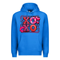 True Royal Xoxo Valentine's Day leopard frame Premium Hoodie - LillyAllenDesigns