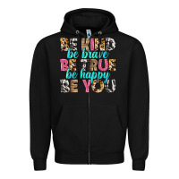 Black be kind be true be you Zipper Hoodie - NancyCooperArtShop