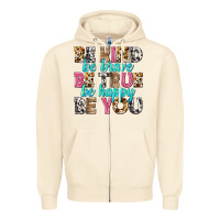 Sandshell be kind be true be you Zipper Hoodie - NancyCooperArtShop