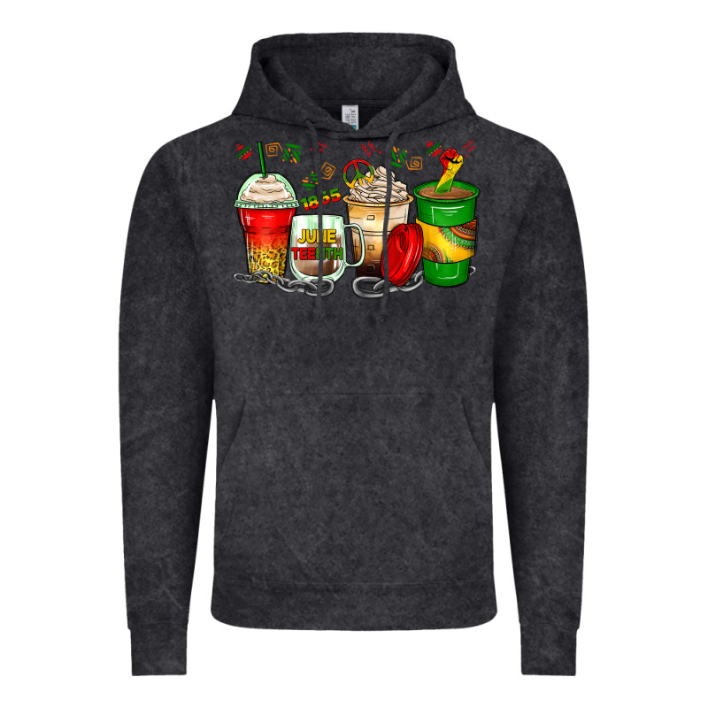 Juneteenth Coffee Cups Vintage Hoodie by Zillion Design Studio | Teevron