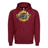 Burgundy be the light matthew Zipper Hoodie - NancyCooperArtShop