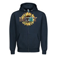 Navy be the light matthew Zipper Hoodie - NancyCooperArtShop