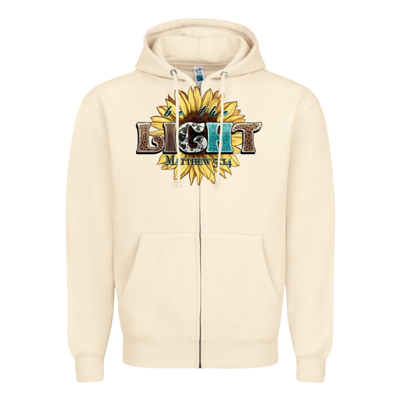 Be The Light Matthew Zipper Hoodie by NancyCooperArtShop | Teevron