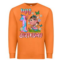 Carrot my 1 st birthday with little cute cow Premium Sweatshirt - NancyCooperArtShop