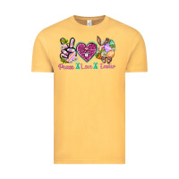 Vintage Mustard Peace Love Easter Vintage Tee - Neo Western