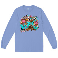 Colony Blue race sunflower patches Long Sleeve Tee - AdoDesignShop