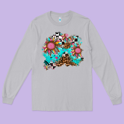 Race Sunflower Patches Long Sleeve Tee Designed By Adodesignshop