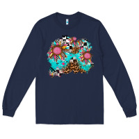 Navy race sunflower patches Long Sleeve Tee - AdoDesignShop