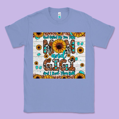God Gifted Me Two Titles Mom And Gigi And I Rock Them Both Classic Tee Designed By Jahusdesignshop