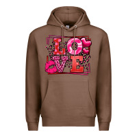 Chestnut Love Valentine's Day leopard frame Premium Hoodie - LillyAllenDesigns