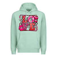 Seafoam Love Valentine's Day leopard frame Premium Hoodie - LillyAllenDesigns