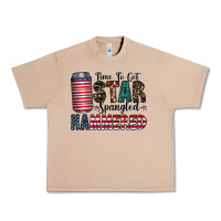 Burro Star Spangled Hammered Urban Heavy Tee - CowhideDigitalArt