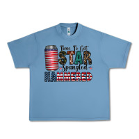 Pebble Blue Star Spangled Hammered Urban Heavy Tee - CowhideDigitalArt
