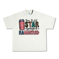 Pistachio Star Spangled Hammered Urban Heavy Tee - CowhideDigitalArt