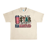 Sandshell Star Spangled Hammered Urban Heavy Tee - CowhideDigitalArt