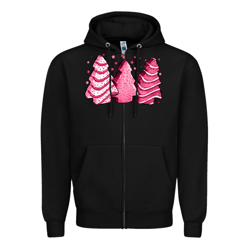 Pink Christmas Cakes Zipper Hoodie by Jasminsmagicworld | Teevron