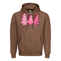 Chestnut pink Christmas cakes Zipper Hoodie - Jasminsmagicworld