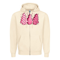 Sandshell pink Christmas cakes Zipper Hoodie - Jasminsmagicworld