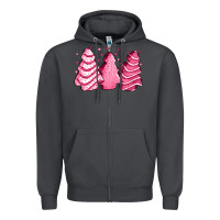 Smoke pink Christmas cakes Zipper Hoodie - Jasminsmagicworld