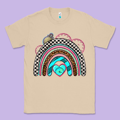 Race Rainbow Classic Tee Designed By Adodesignshop