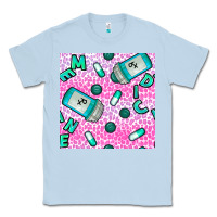 Dusty Blue Western Medicine Seamless Pattern Classic Tee - BundleAndBundleShop