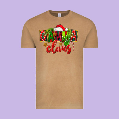 Christmas Gamma Claus Vintage Tee Designed By Fadigitalartstudio