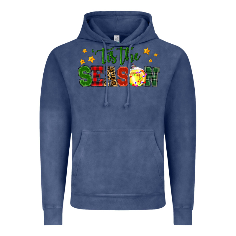 'tis The Season Softball Christmas Vintage Hoodie by RanaPortraitStore | Teevron