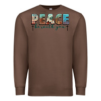 Chestnut peace be with you cross Premium Sweatshirt - NancyCooperArtShop