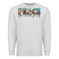 Dove Grey peace be with you cross Premium Sweatshirt - NancyCooperArtShop