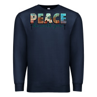 Navy peace be with you cross Premium Sweatshirt - NancyCooperArtShop